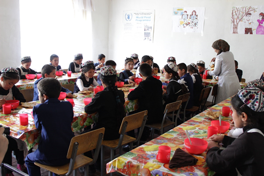 Take-home food rations to schoolchildren in Tajikistan as part of its response to coronavirus crisis