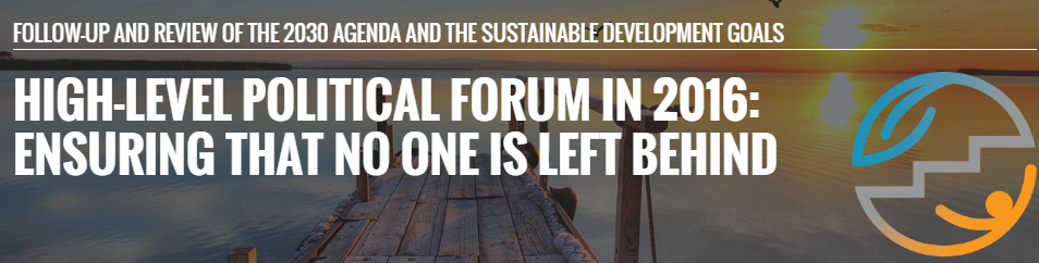 High-level Political Forum on Sustainable Development &#8211; “Ensuring that no one is left behind”