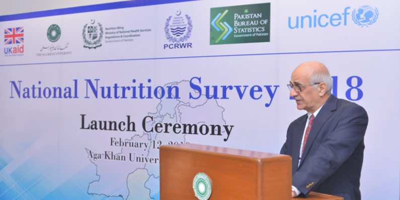 National Nutrition Survey 2018 launched in Pakistan