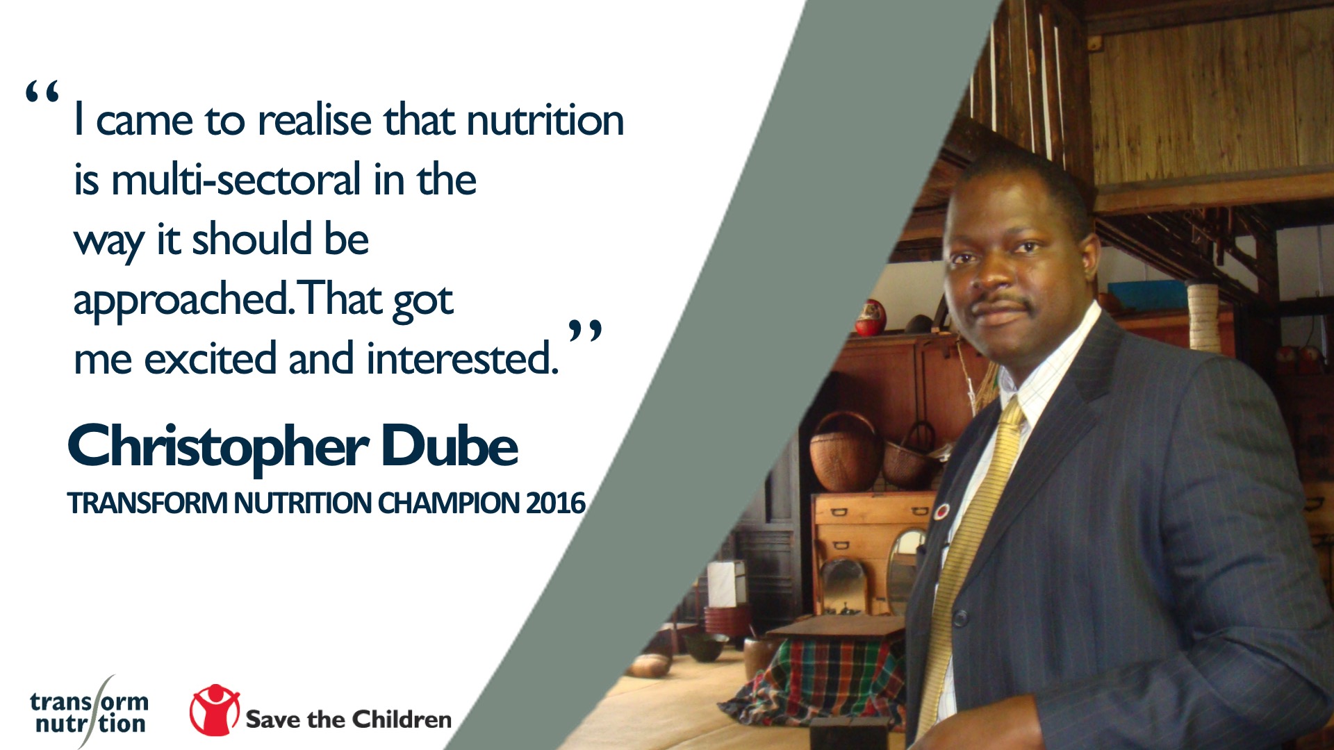 Christopher Dube of Zambia – 2016 Transform Nutrition Champion
