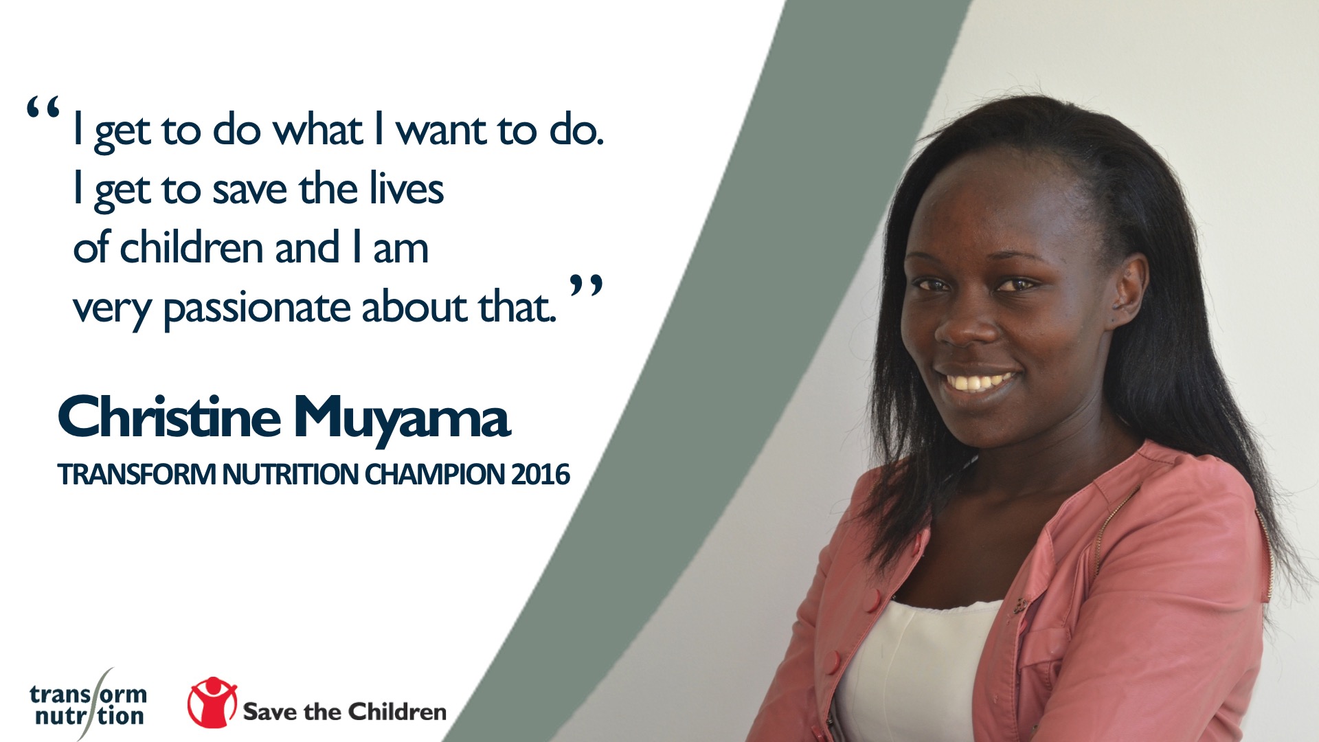 Christine Muyama of Uganda – 2016 Transform Nutrition Champion