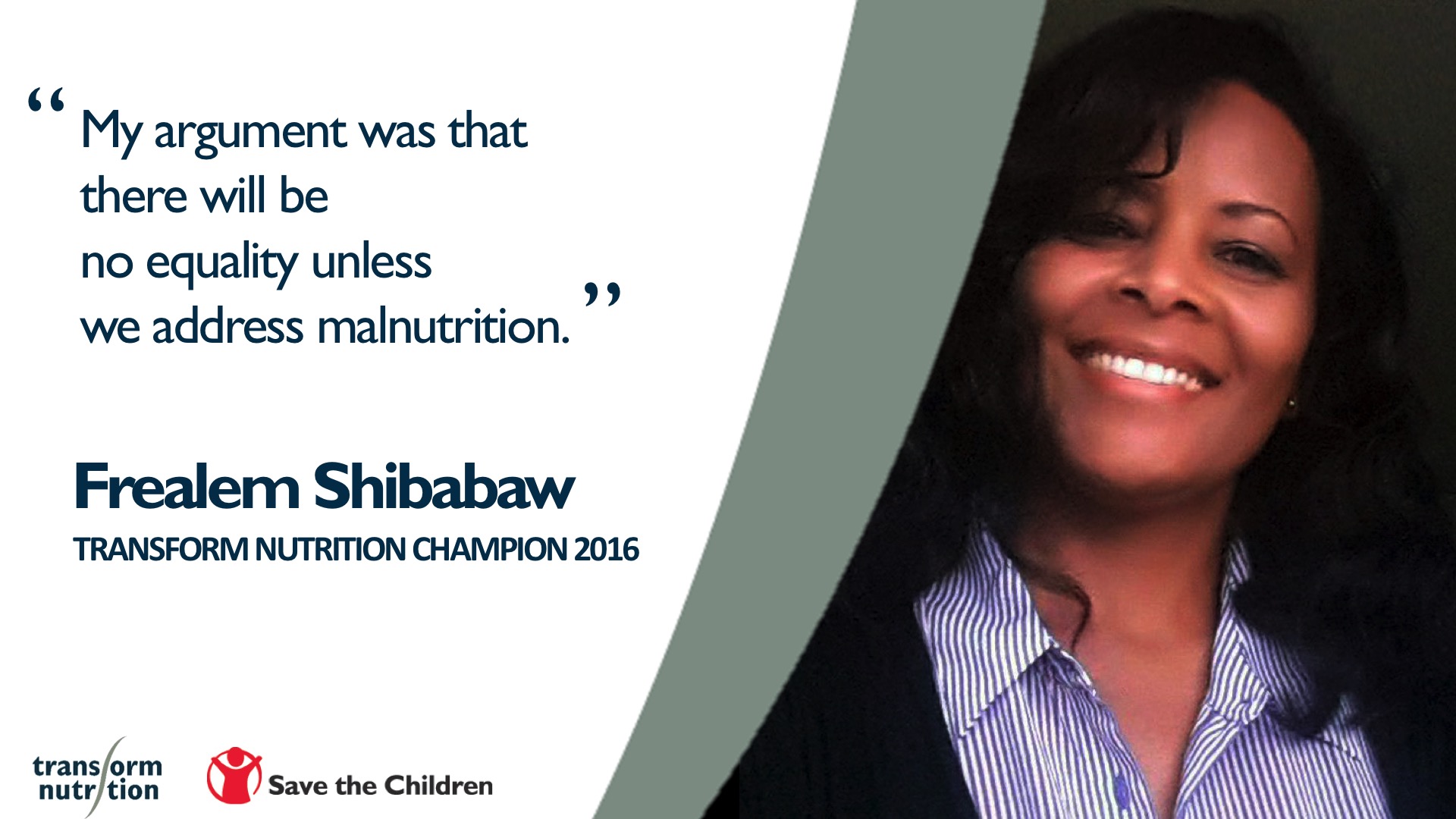 Frealem Shibabaw of Ethiopia – 2016 Transform Nutrition Champion