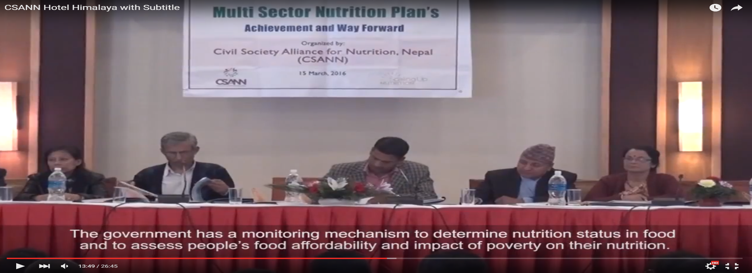Civil society fosters an interactive discussion about Nepal&#8217;s National Nutrition Plan