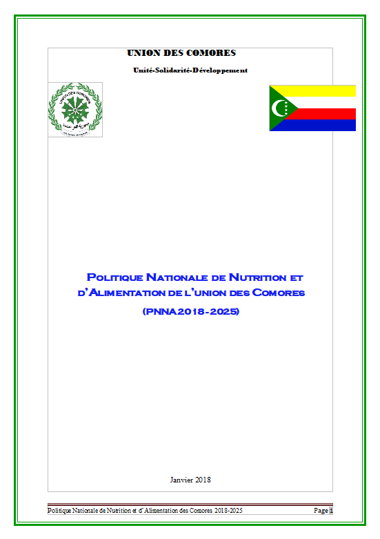 Politique Nationale de Nutrition et d'Alimentation des Comores_PNNA 2018-2025_VS Finale_Janvier 2018_0.docx - OpenOffice Writer 18_07_2023 16_04_07