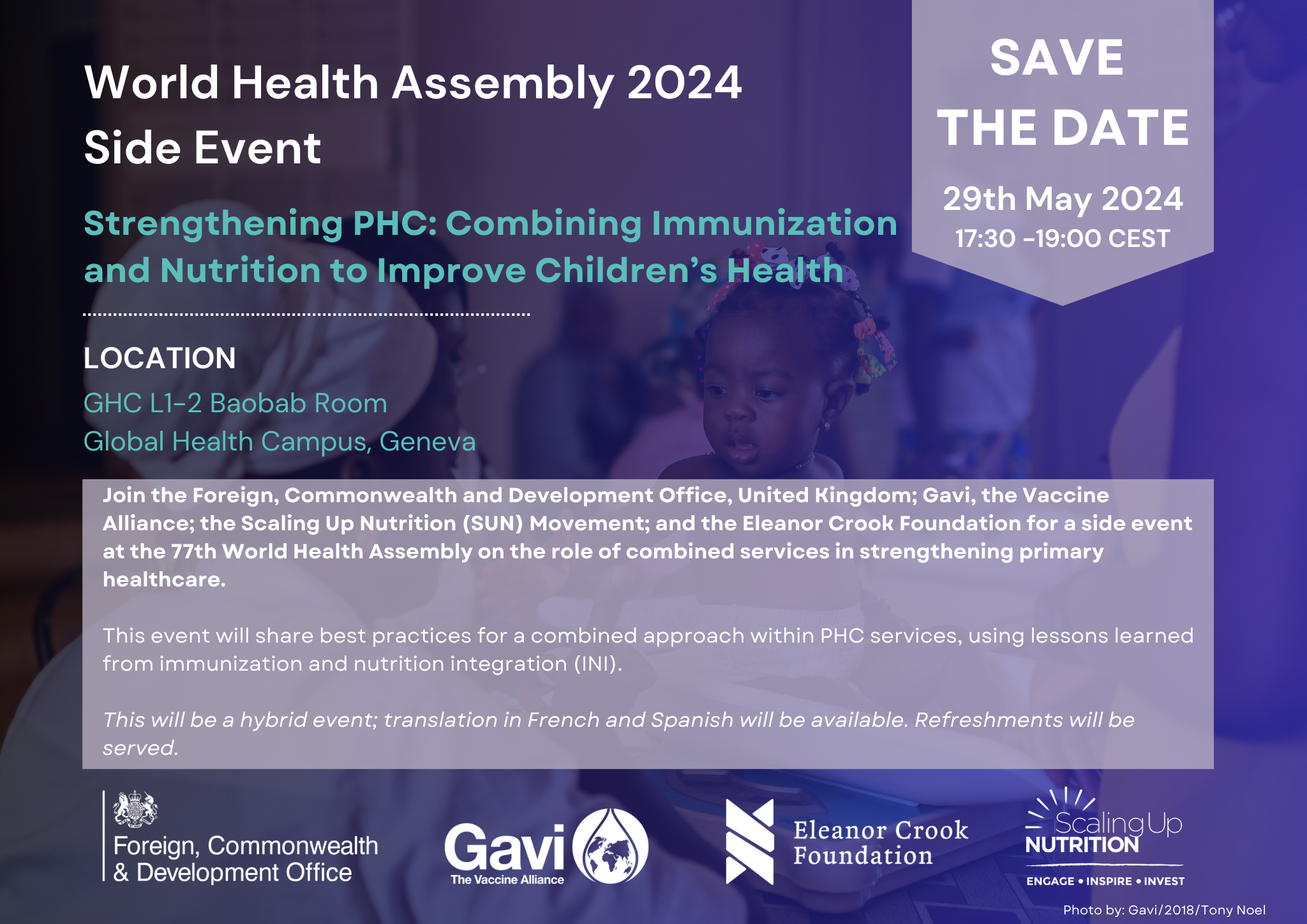 Save the Date - WHA77